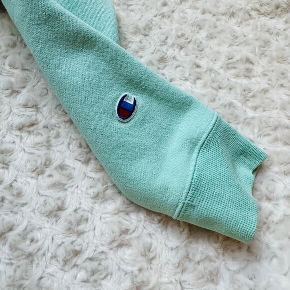 Champion Life Womens Reverse Weave Sea Green Crewneck Cotton Heavy Sweatshirt S - Picture 6 of 12